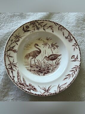 Antique Ridgway Brown and White “Indus” Transferware Plate